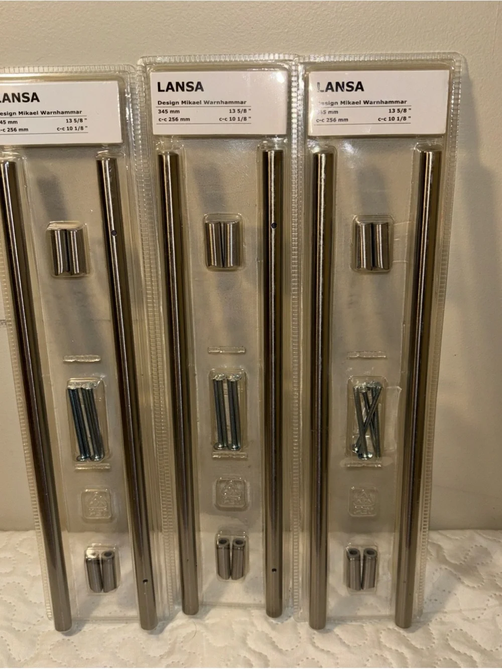 IKEA LANSA Brushed Nickel Closet Rod Support Kit - Silver Finish